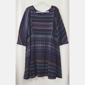 Signature by Robbie Bee soft patterned dress